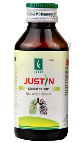 Adven Justin Cough Syrup (180ml)-Pack of 2 - Golden-Patel Son