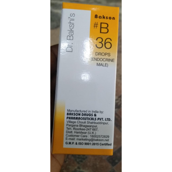 Bakson B36 Endocrine Drops (Male) (30ml) - Golden-Patel Son