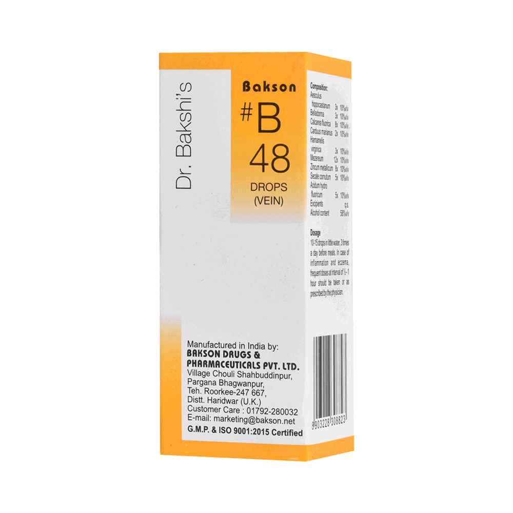 Bakson B48 Vein Drops (30ml) - Golden-Patel Son