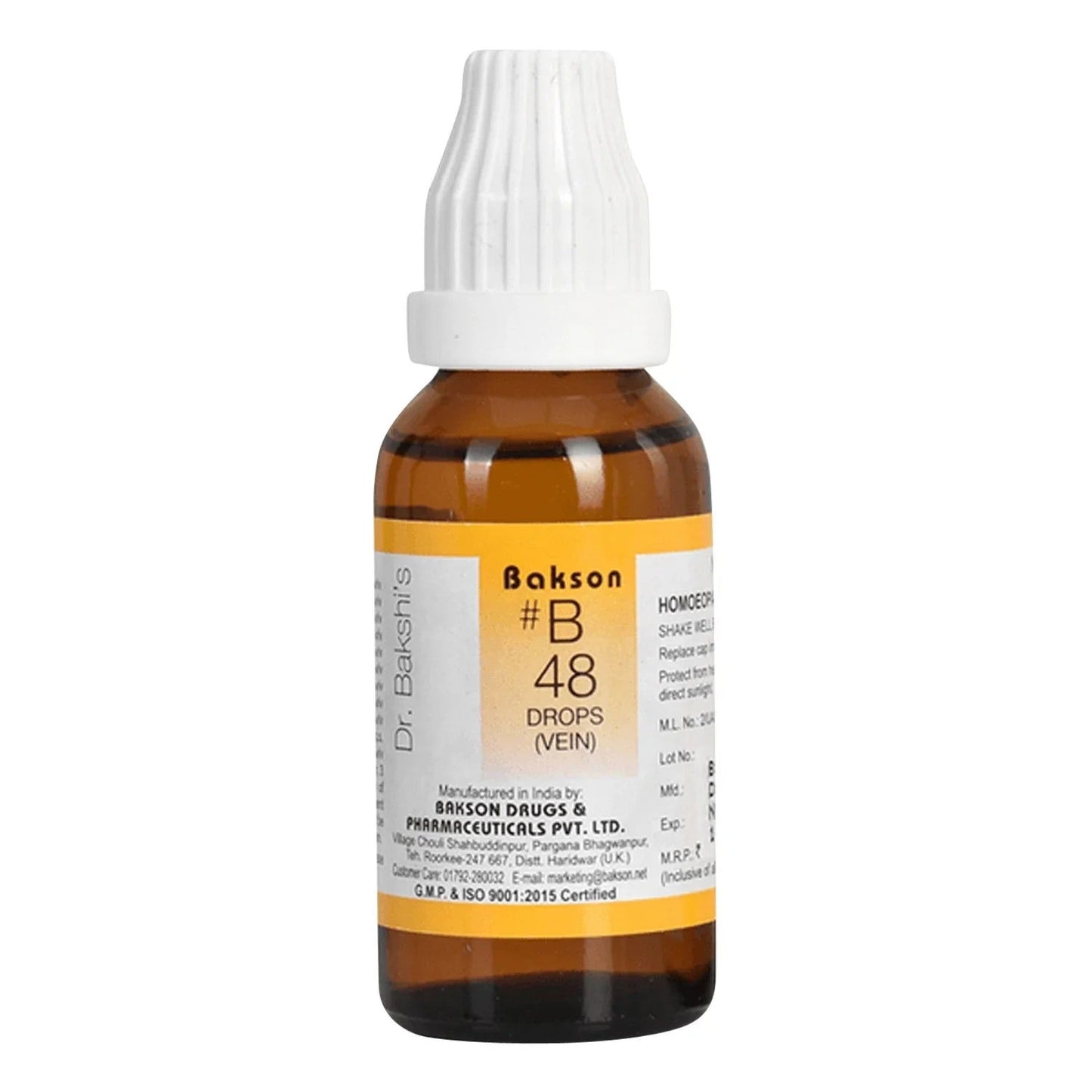 Bakson B48 Vein Drops (30ml) - Golden-Patel Son