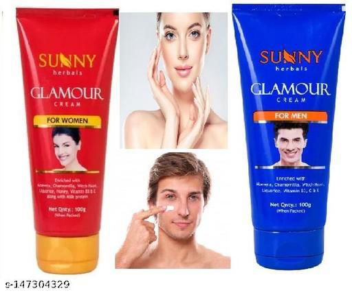 Bakson Sunny Herbals Glamour Cream (For Women) With Free Bakson Sunny Herbals Aloevera Skin Gel (100g) - Golden-Patel Son
