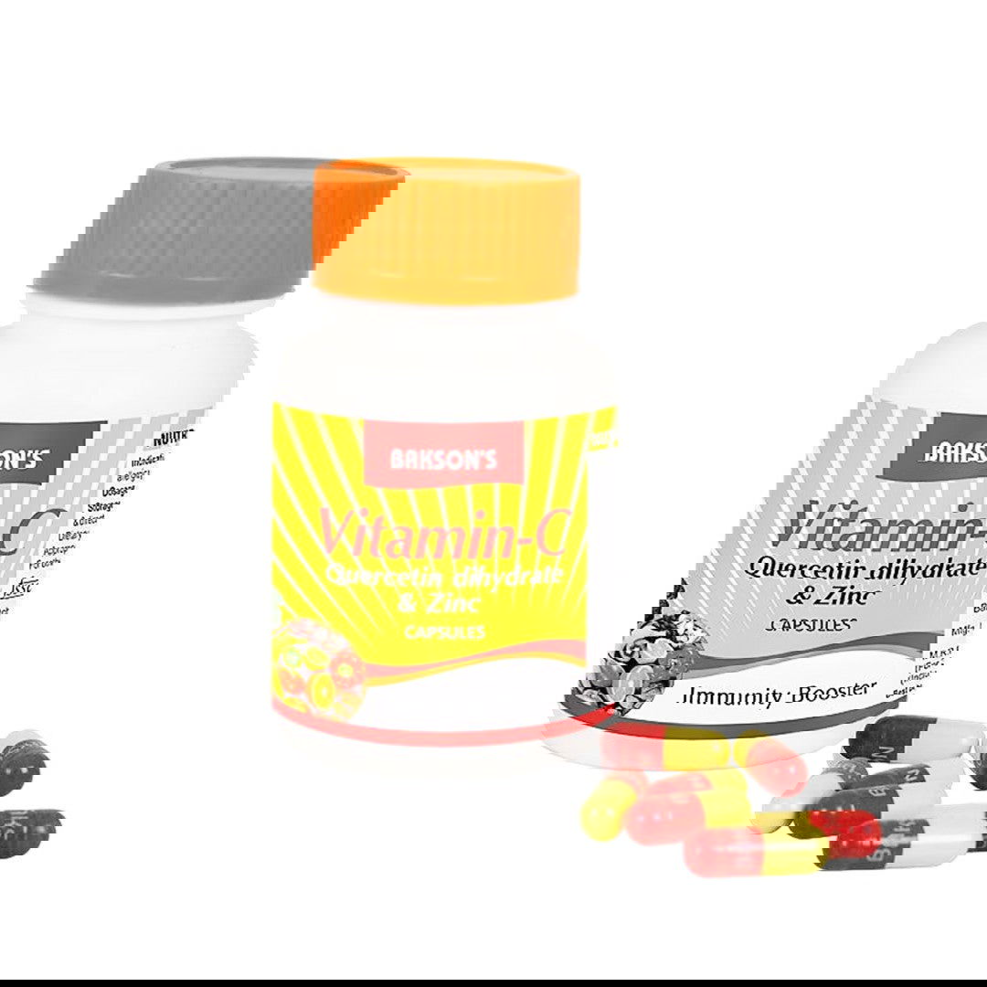 Bakson Vitamin-C, Quercetin Dihydrate & Zinc Capsules - Golden-Patel Son