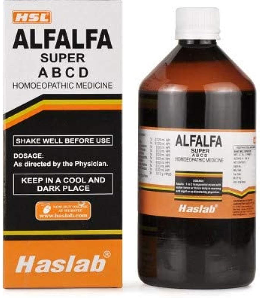 Haslab Alfalfa Super Tonic with Vitamin ABCD (200ml) - Golden-Patel Son