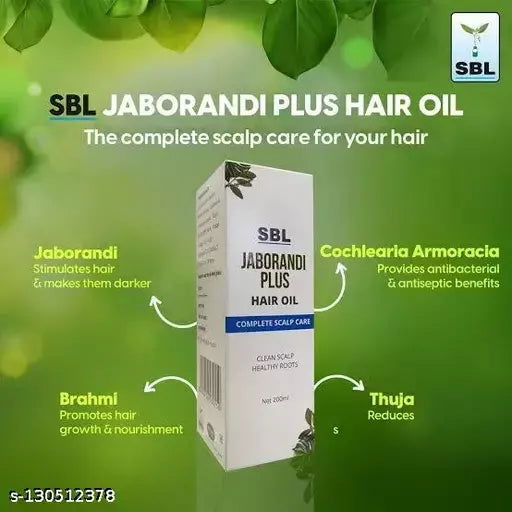 SBL Jaborandi Plus Hair Oil (Complete Scalp Care) (100ml) - Golden-Patel Son