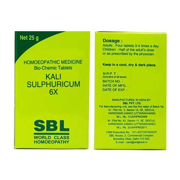SBL Kali Sulphuricum 6X (25g) - Golden-Patel Son