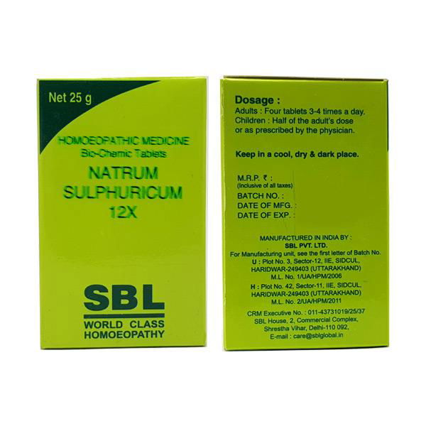 SBL Natrum Sulphuricum 12X (25g) - Golden-Patel Son