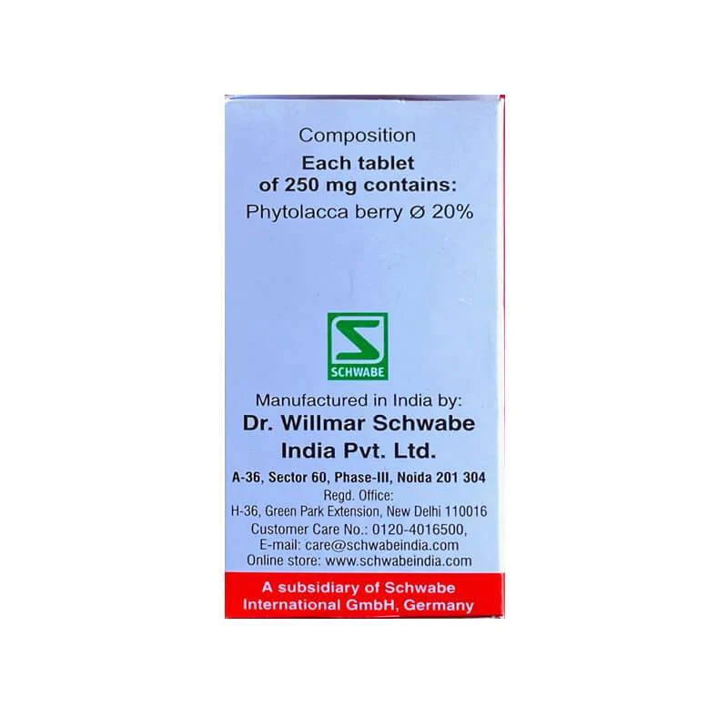 Willmar Schwabe India Phytolacca Berry Tablets (20g) - Golden-Patel Son