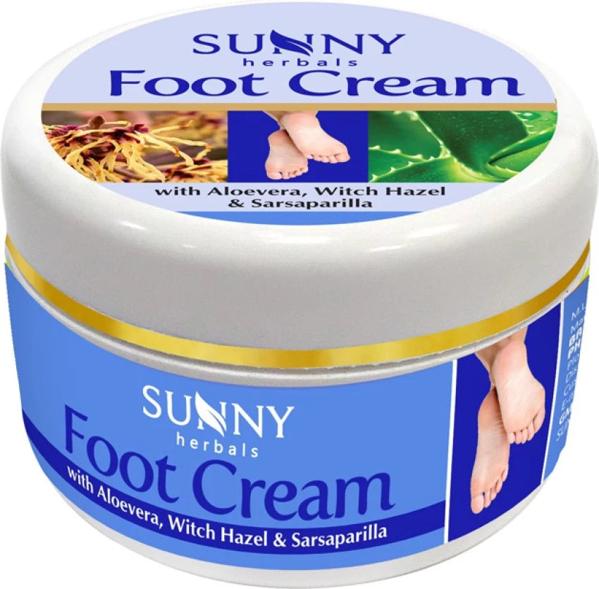 Bakson Sunny Foot Cream With Aloevera, Witch Hazel & Sarsaparilla (100g) Golden-Patel & Son