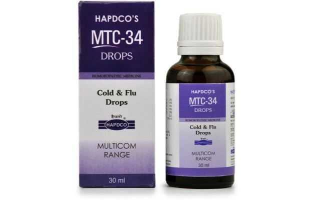 Hapdco MTC-34 (Cold & Flu Drops) (30ml)