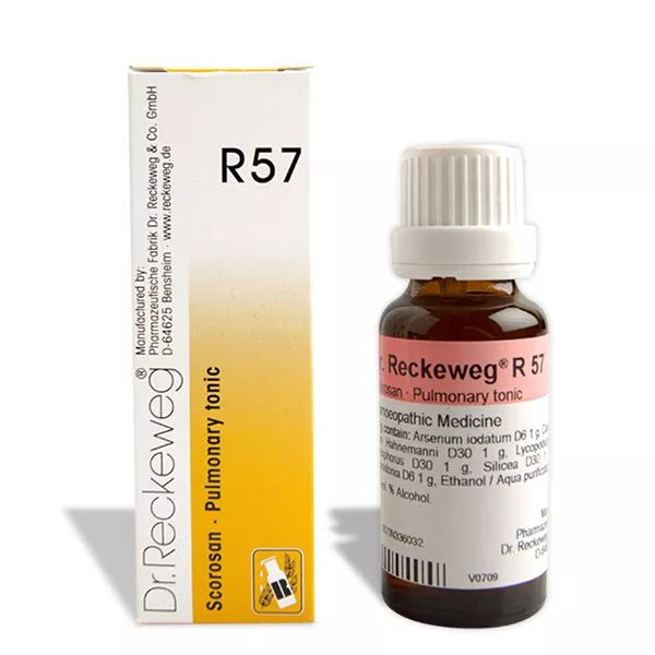 Dr. Reckeweg R57 Pulmonary Tonic (22ml) Golden-Patel & Son
