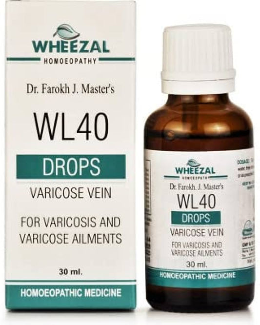 Wheezal WL-40 Varicose Veins Drops (30ml)