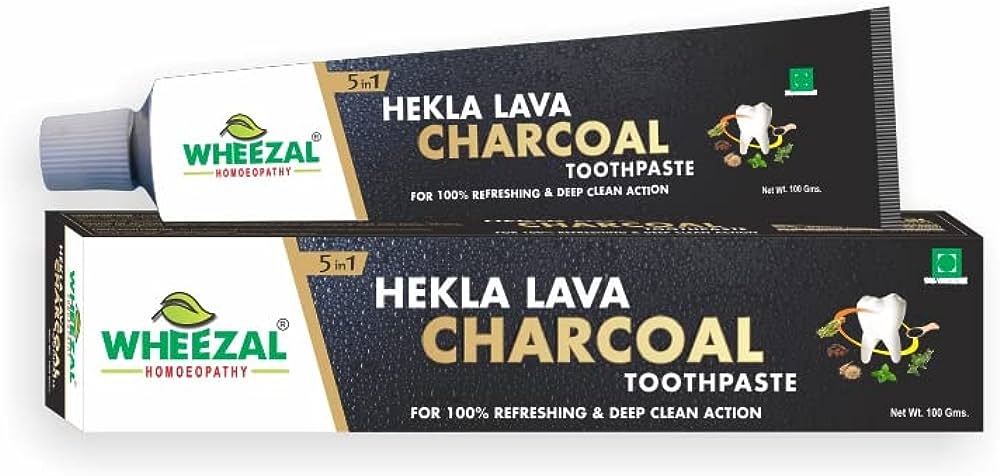 Wheezal Hekla Lava Charcoal Toothpaste (100g)