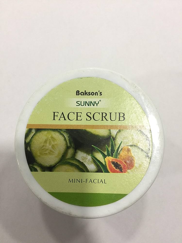 Bakson Sunny Face Scrub with Aloe Vera, Cucumber, Papaya (100g) Golden-Patel & Son