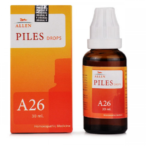 Allen A26 Piles Drops (30ml) -Pack of 2 - Golden-Patel Son