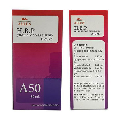 Allen A50 High Blood Pressure (HBP) Drops (30ml) - Golden-Patel Son
