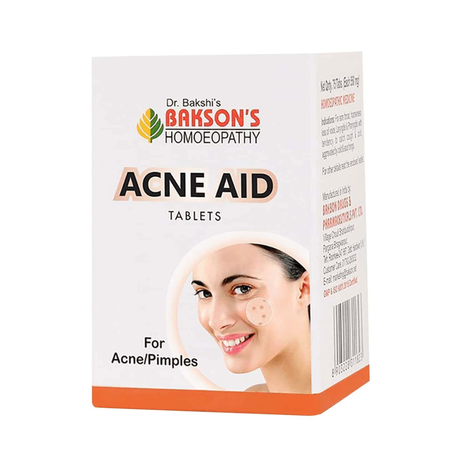 Bakson Acne Aid Tablets (75tab) -Pack of 2 - Golden-Patel Son