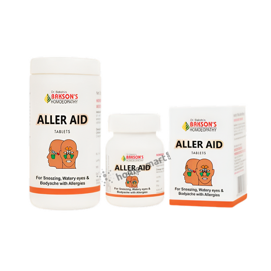 Bakson Aller Aid Tablets for Sneezing, watery eyes, hay fever - Golden-Patel Son