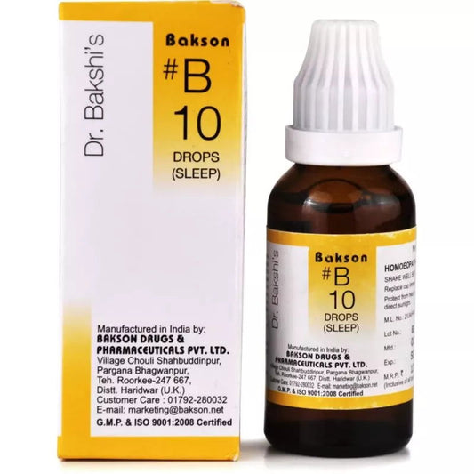 Bakson B10 Sleep Drops (30ml) - Golden-Patel Son