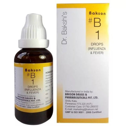 Bakson B1 Influenza and Fever Drops (30ml) - Golden-Patel Son