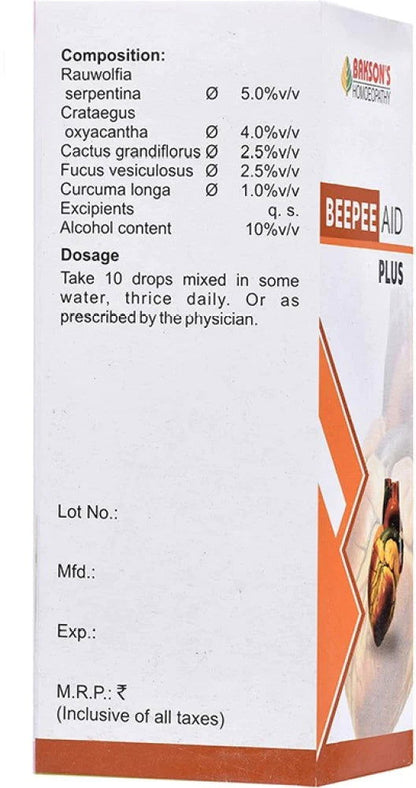 Bakson Bee Pee Aid Plus Drops (100ml) - Golden-Patel Son