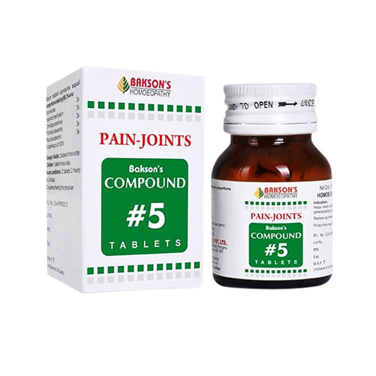 Bakson Compound#5 tablet for aches and soreness in joints - Golden-Patel Son