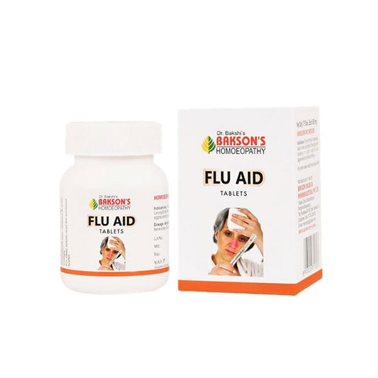 Bakson Flu Aid Tablet for flu, sneezing, runny nose, chilliness, headache - Golden-Patel Son