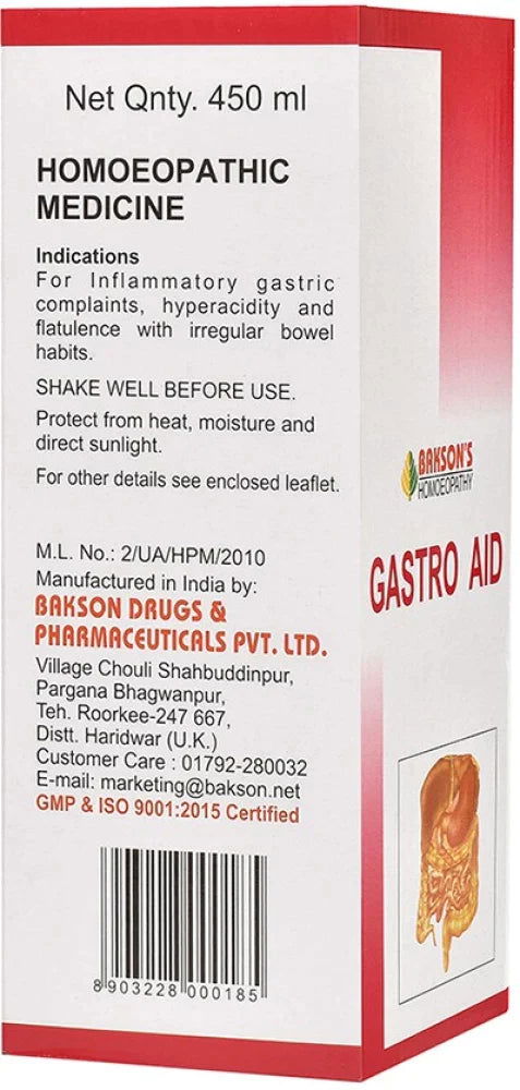 Bakson Gastro Aid Tablets (200tab) - Golden-Patel Son