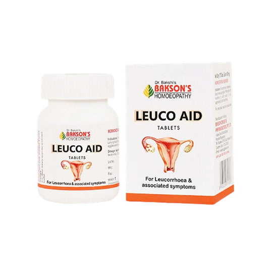 Bakson Leuco Aid Tablets for irregular, delayed menses, white discharge - Golden-Patel Son