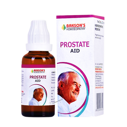 Bakson Prostate Aid Drops - Effective Homeopathic Relief for Prostate Enlargement - Golden-Patel Son