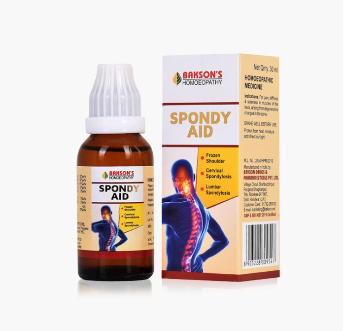 Bakson Spondy Aid Drops for cervical, lumbar spondylosis, frozen shoulder - Golden-Patel Son