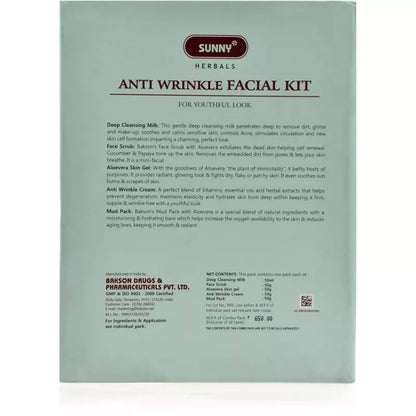 Bakson Sunny Anti Wrinkle Facial Kit (1Pack) - Golden-Patel Son