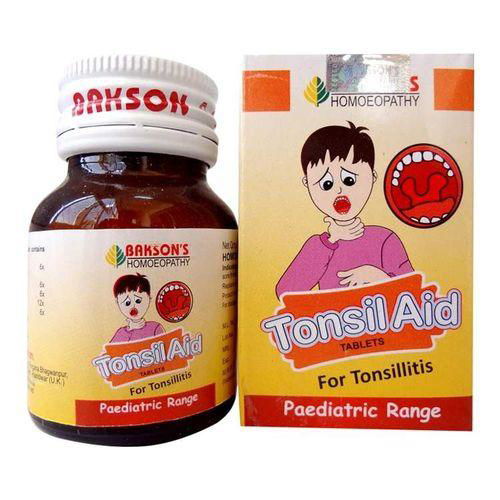 Bakson Tonsil Aid Paediatric Tablets for Tonsillitis, Pharyngitis, Sore Throat - Golden-Patel Son