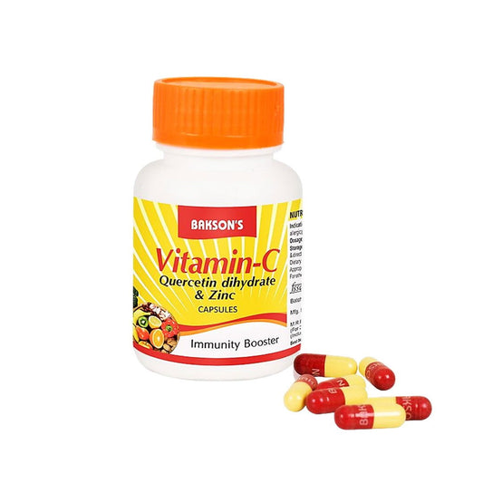 Bakson Vitamin-C, Quercetin Dihydrate & Zinc Capsules - Golden-Patel Son