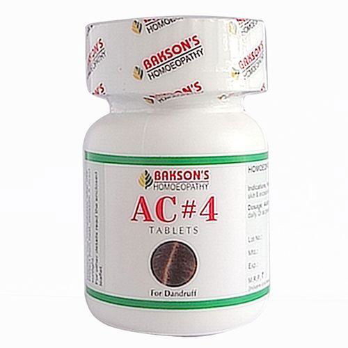 Bakson's AC4 Tablets: Homeopathic Solution for Dandruff-Free, Healthy Hair - Golden-Patel Son