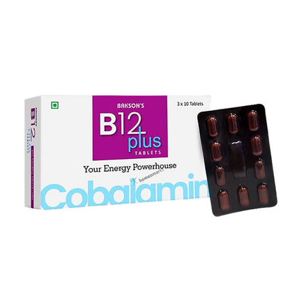 Bakson's B-12 Plus Tablets - Multivitamin with B Complex, Inositol, and Alpha Lipoic Acid - Golden-Patel Son