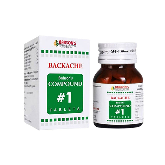 Bakson's Compound #1 tablets for pain & stiffness of back - Golden-Patel Son