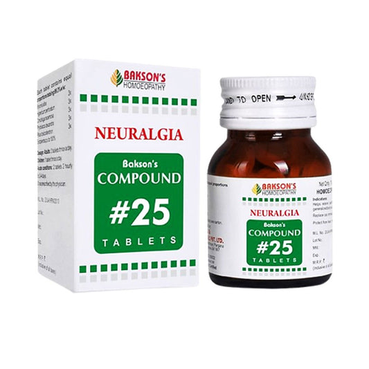 Bakson's Compound#25 tablets for shooting, neuralgic pains - Golden-Patel Son