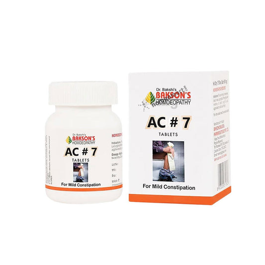 Baksons AC7 Tablets for Constipation Relief and Digestive Health - Golden-Patel Son