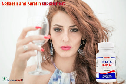 Baksons Nail and Hair Aid Tablets. Glossy Hair & Healthy Nails - Golden-Patel Son