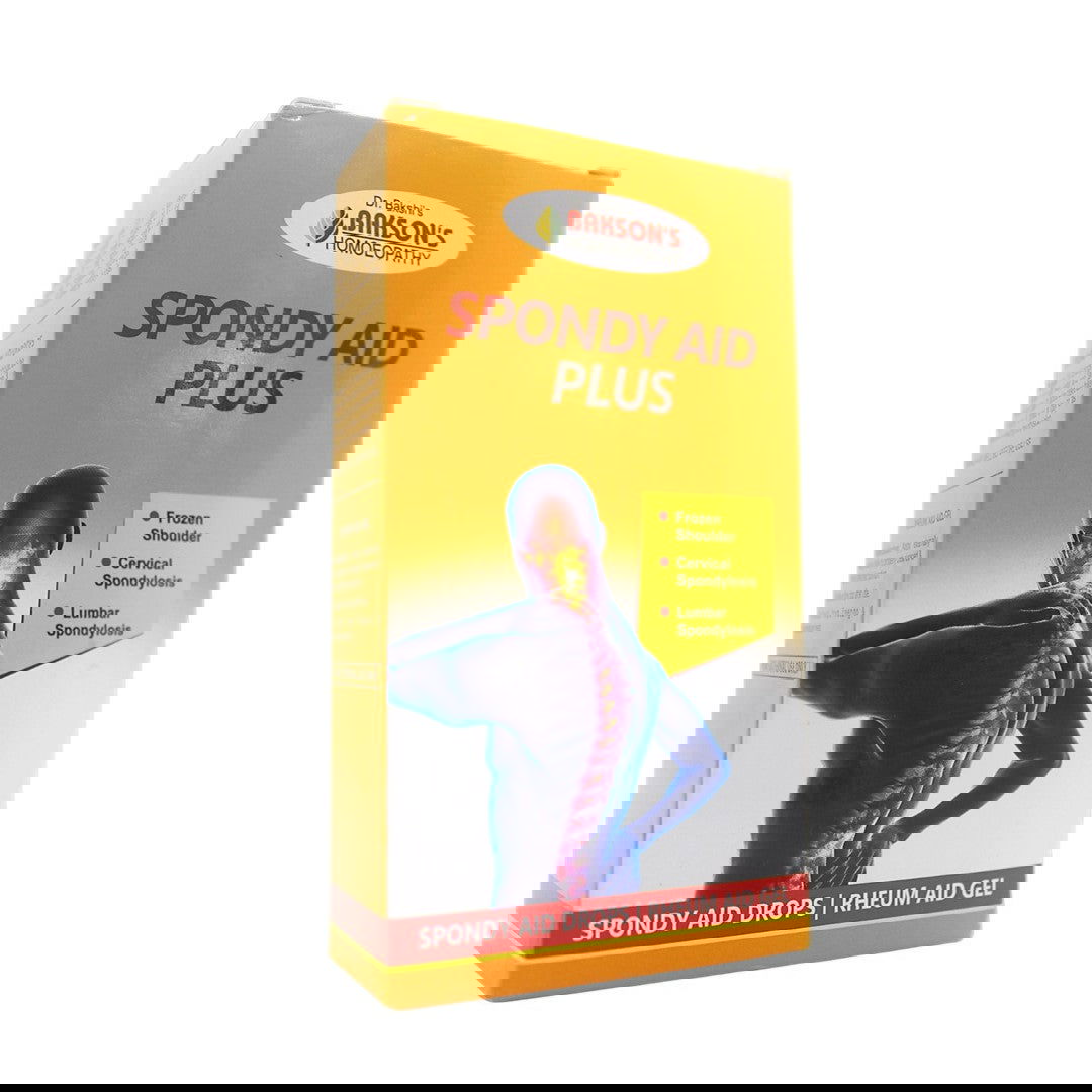 Baksons Spondy Aid Plus: Homeopathic Relief for Back Pain & Spondylosis - Golden-Patel Son