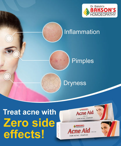 Get Clear Skin with Bakson Homeopathy Acne Aid Cream - Homeopathy for Acne Control - Golden-Patel Son
