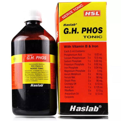 Haslab G H Phos Tonic with Vitamin B and Iron (450ml) - Golden-Patel Son
