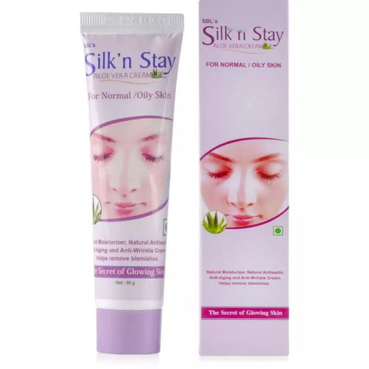 SBL Silk N Stay Aloevera Cream For Normal/Oily Skin (50g) - Golden-Patel Son