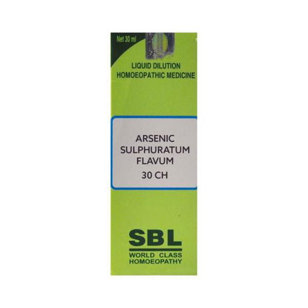 SBL Arsenic Sulphuratum Flavum 30 CH (30ml) - Golden-Patel Son
