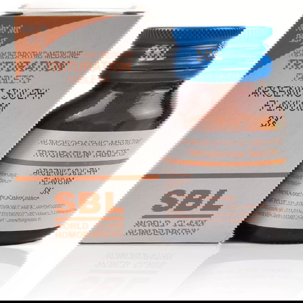 SBL Arsenic Sulphuratum Flavum 3X (25g) - Golden-Patel Son