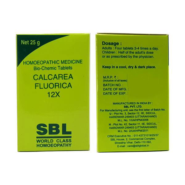 SBL Calcarea Fluoricum 12X (25g) - Golden-Patel Son
