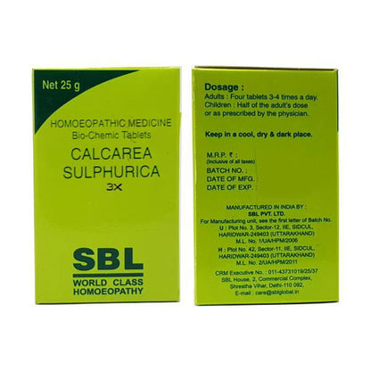 SBL Calcarea Sulphuricum 3X (25g) - Golden-Patel Son