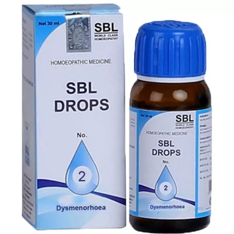 SBL Drops No 2 Dysmenorrhoea (30ml) - Golden-Patel Son