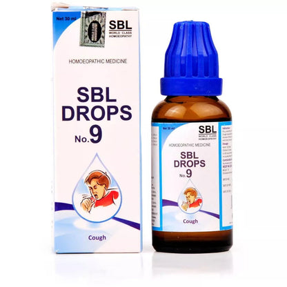 SBL Drops No 9 For Cough (30ml) - Golden-Patel Son