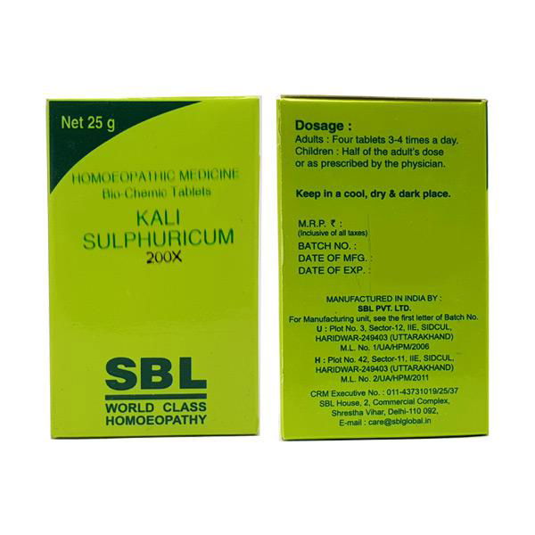 SBL Kali Sulphuricum 200X (25g) - Golden-Patel Son